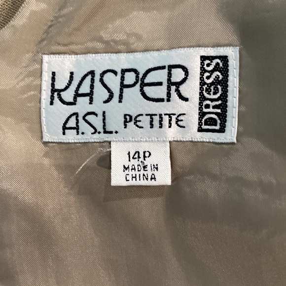 Kasper ASL Petite Tank A-Line Sage Green Linen Pencil Dress - Size 14P - Picture 7 of 8